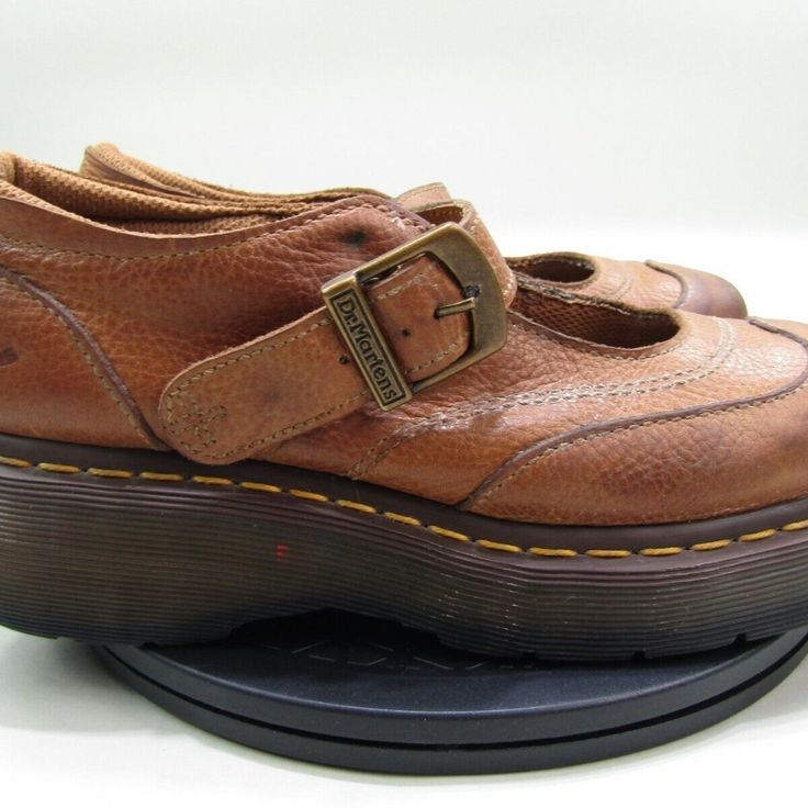 Dr. Martens Sabina Mary Janes Shoes Womens 8 Brown Leather Buckle Strap Preppy Good Used Condition With Some Marks And Scuffs Around The Leather Mainly To The Toe Areas With Some Minor Discoloring To The Leather As Well. Very Minor Wear To Be Inside. See All Photos. Mary Janes Shoes, Shoes Dr Martens, Mary Jane Shoes Womens, Shoes Womens, Leather Buckle, Mary Jane Shoes, Mule Clogs, Mules Shoes, Dr. Martens