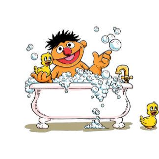 Sesame Street - Vintage Ernie in Bathtub | Sesame street, Sesame street ...