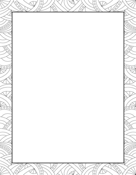 a black and white square frame with an intricate pattern on the border, as well as a