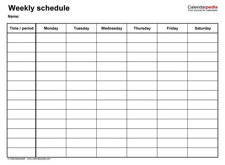 the weekly schedule is shown in this printable calendar for students to practice their daily tasks