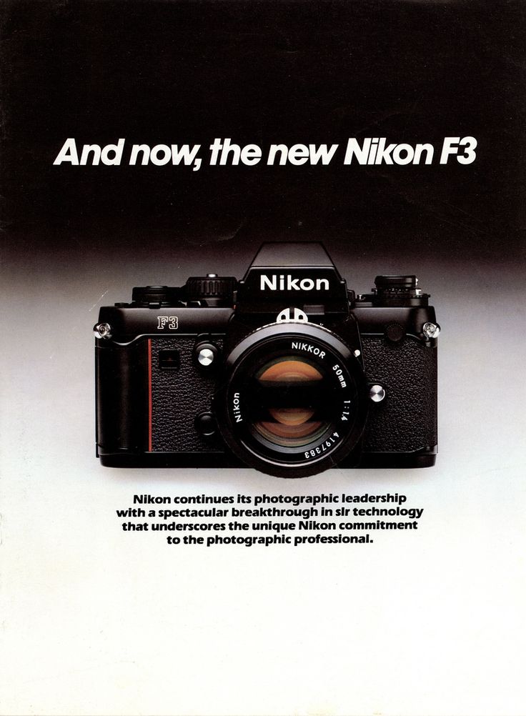 an advertisement for the nikon f3 camera