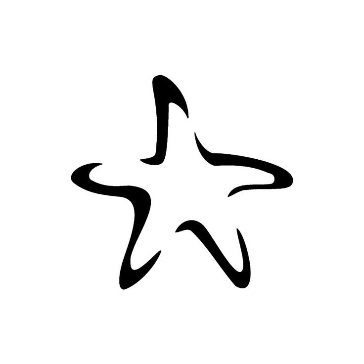 a black and white drawing of a starfish