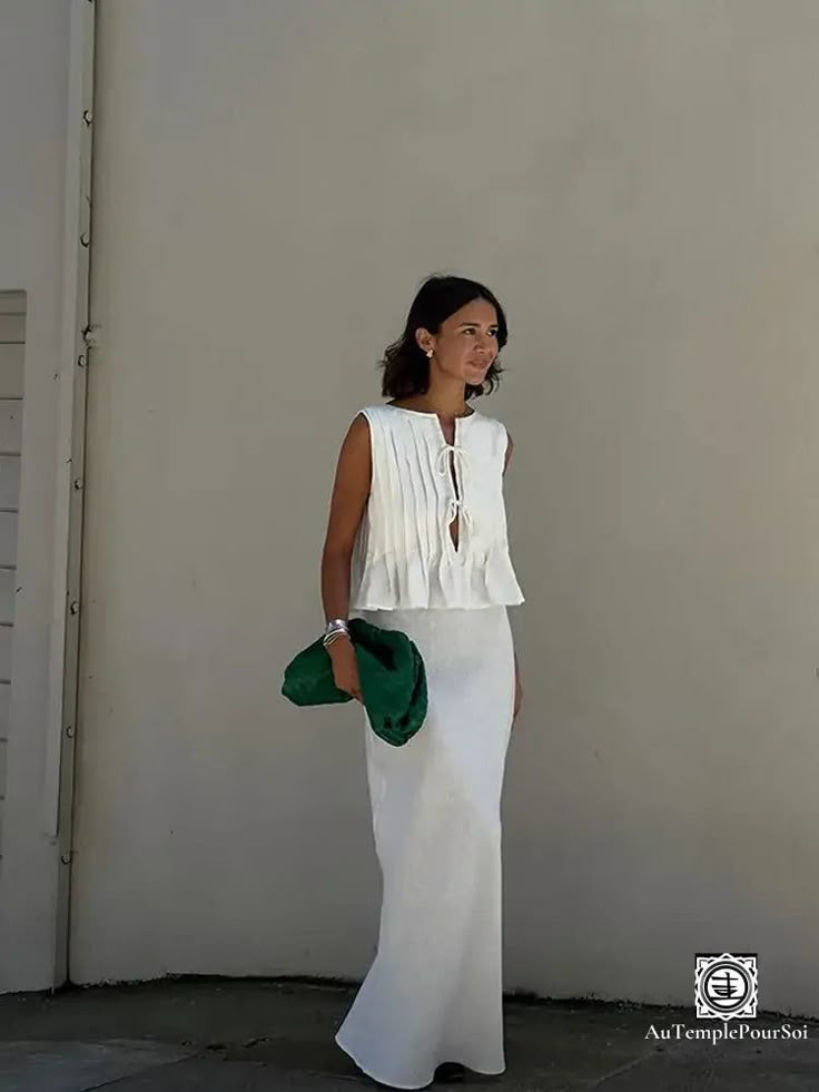 Maxi Skirt Outfit Summer, Lady Outfit, Skirt Outfits Summer, Estilo Indie, Skandinavian Fashion, Maxi Skirt Outfits, Chique Outfits, Outfit Chic, Pleated Shirt