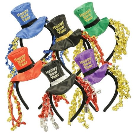 Add a little fun to your New Years Eve party with these festive favors Features a snap-on headband. Featuring blue, black, green, silver, gold, orange and purple Happy New Years. One size fits most. Includes 12 of the item shown New Year Headband, New Years Hat, Colorful Headbands, Festival Headband, Comfortable Headbands, New Year's Eve Celebrations, Happy Year, Eve Parties, New Years Eve Party