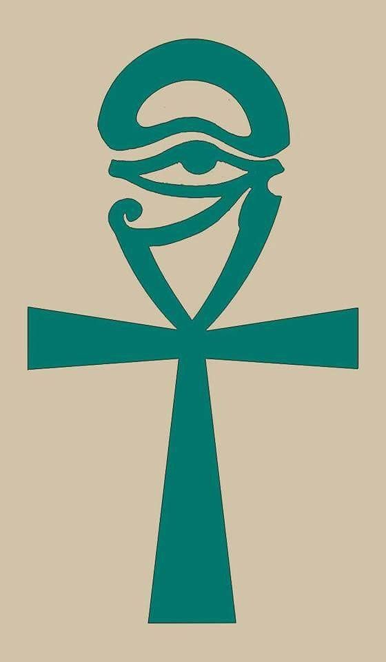 an egyptian symbol with the eye of horus on it's head and hands