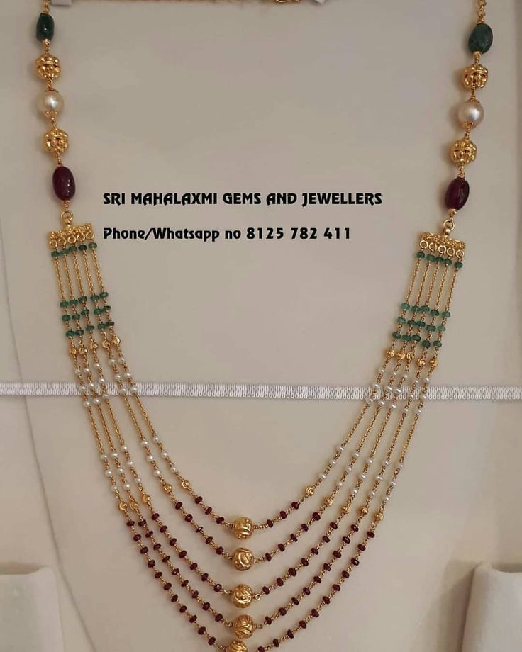 Beautiful layered necklace from @mljgold Pachalu Necklace, Pure Gold Jewellery, Pearl Jewelry Design, Gold Pendant Jewelry, Black Beaded Jewelry, Gold Jewelry Simple, Gold Jewellery Design Necklaces, Gold Earrings Designs, Gold Jewelry Indian