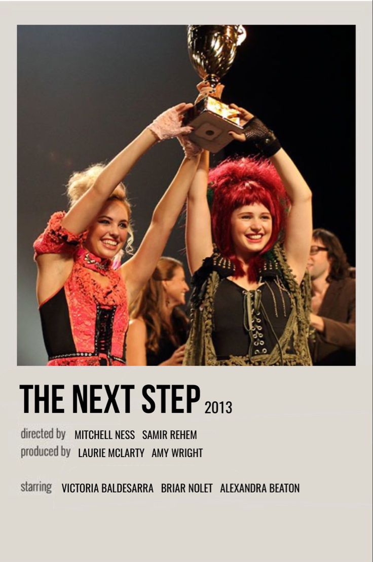 the next step 2013 poster with two women holding up a trophy