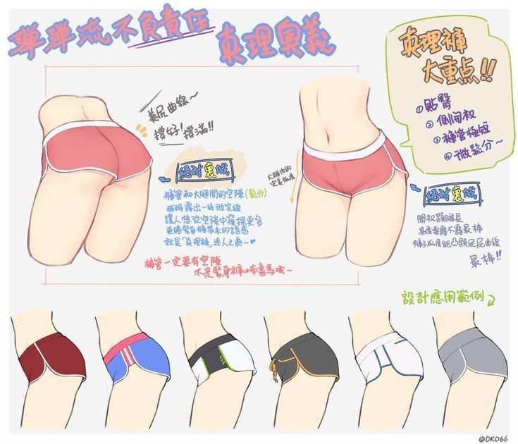 an advertisement for panties with different colors and designs on the front, side and back