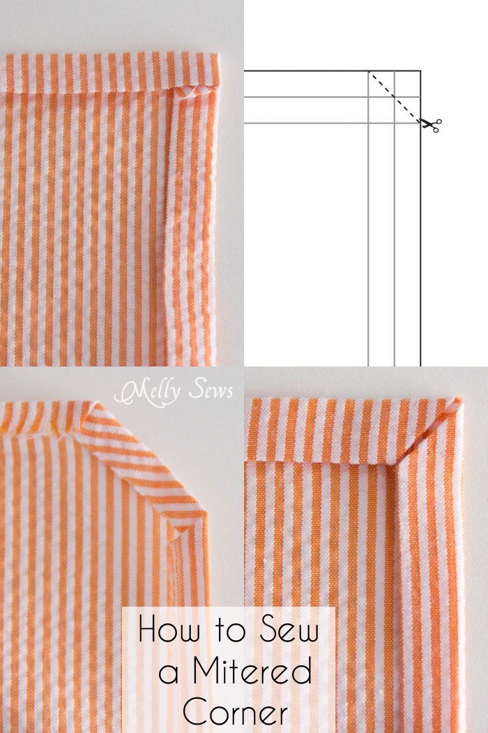 how to sew a mitered corner