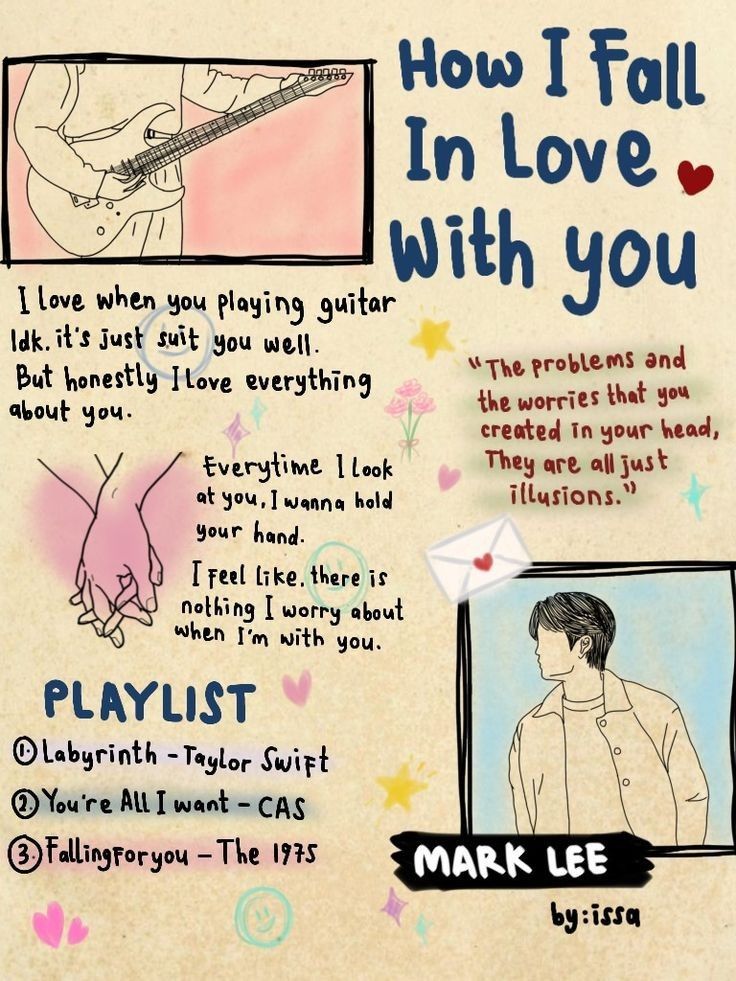 a poster with instructions for how to play guitar in love with you, and an image of a person holding a guitar