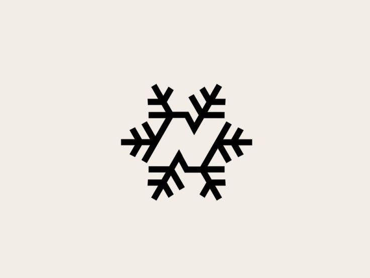 the snowflake logo is shown in black and white