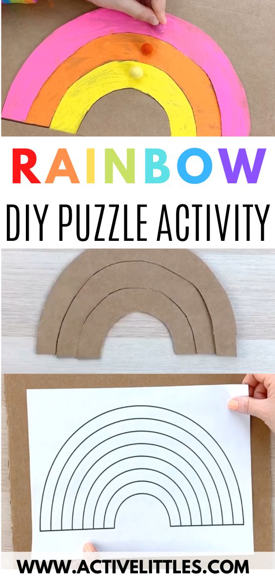 rainbow diy puzzle activity for kids to make