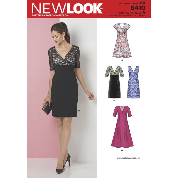 a women's dress and top sewing pattern from new look