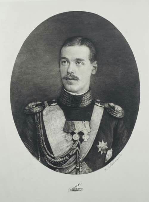 an old portrait of a man in uniform