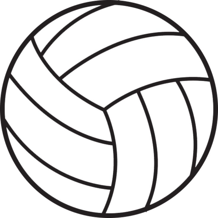 a black and white image of a volleyball ball