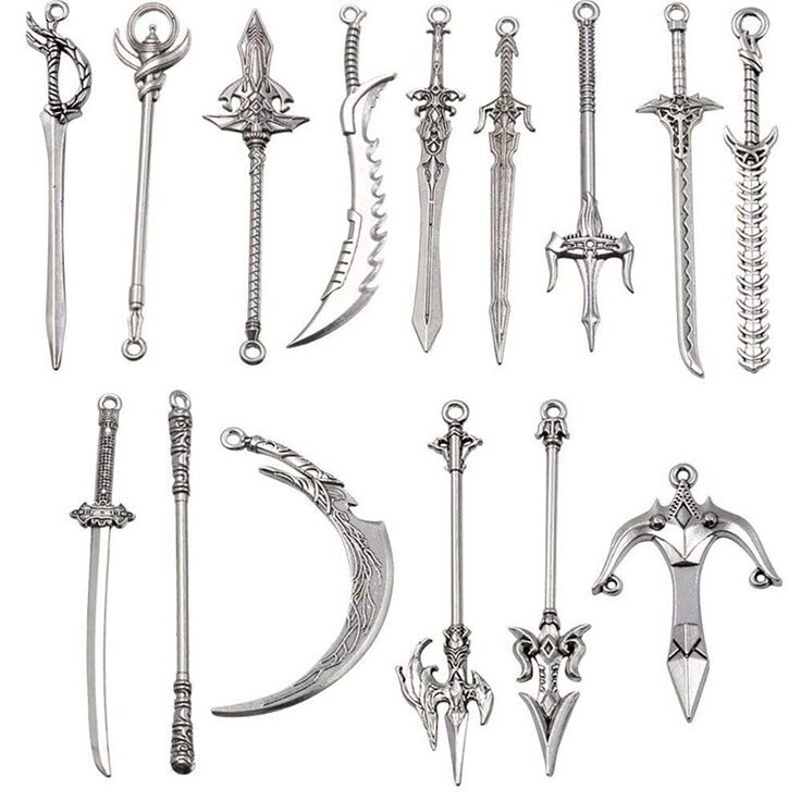 an assortment of different types of swords