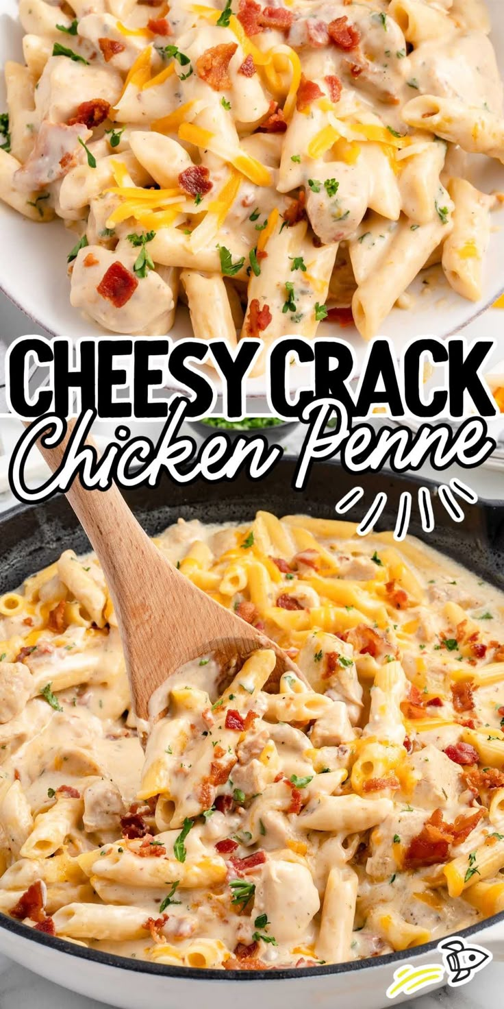 Experience comfort on a plate with crack chicken penne, where creamy cheese, savory bacon, and tender chicken unite for a truly satisfying meal. Chicken Penne Recipes, Chicken Penne Pasta, Penne Recipes, Zesty Ranch, Penne Pasta Recipes, Chicken Penne, Easy Pasta Dinner, Pasta Dinners, Pasta Dinner Recipes