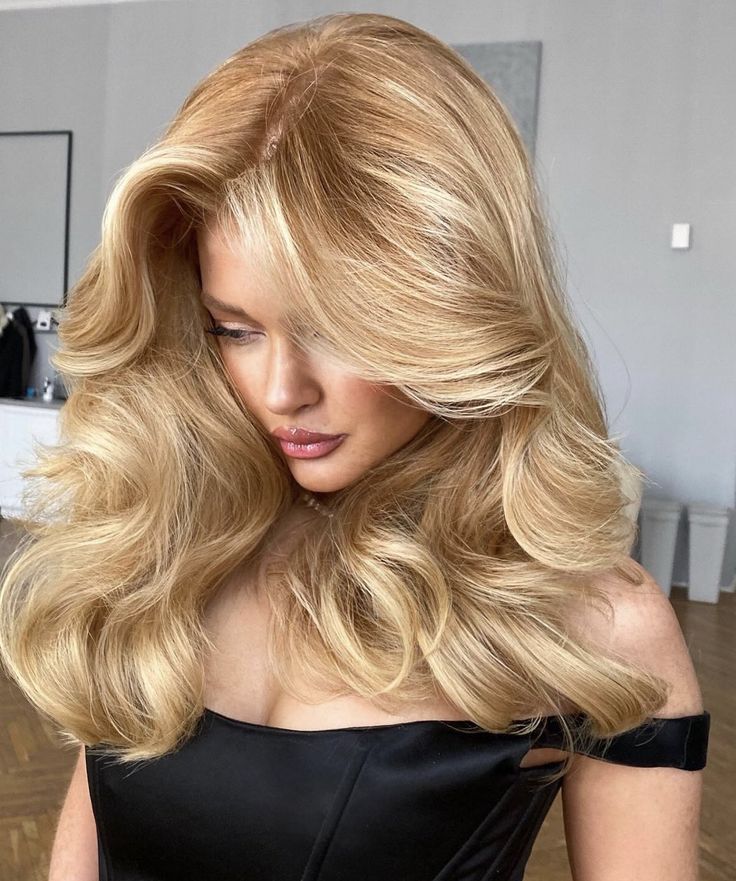 Hollywood Glam Hair, Old Hollywood Hair, Hollywood Curls, Cabello Afro Natural, Bombshell Hair, Hollywood Hair, Blowout Hair, Glam Hair, Long Blonde