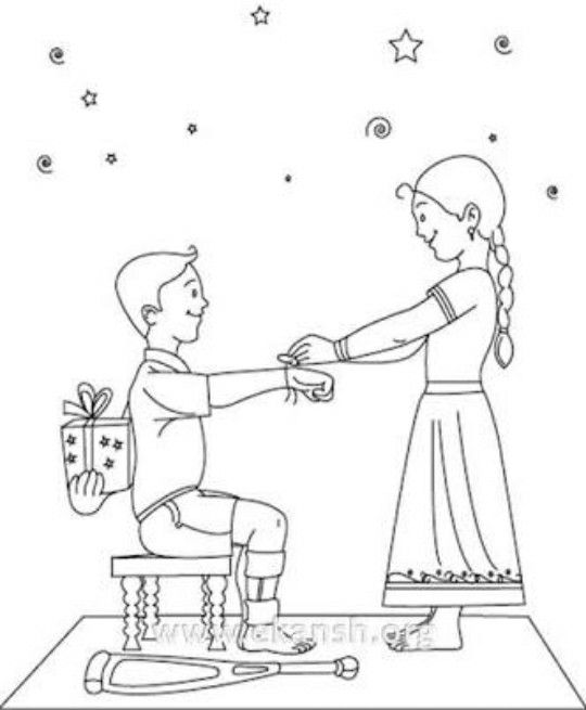 a man giving a woman a gift on top of a stool with stars in the background