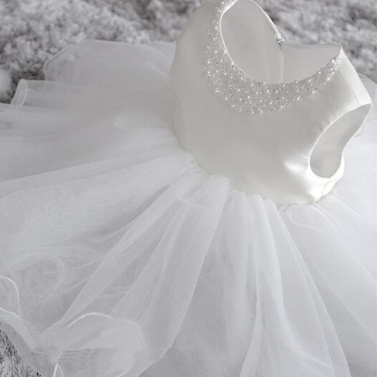 Toddler Wedding Dress, Baby Special Occasion Dress, Round Collar Dress, Dress With Tulle Skirt, Snow White Dresses, Tulle Party Dress, Dress With Tulle