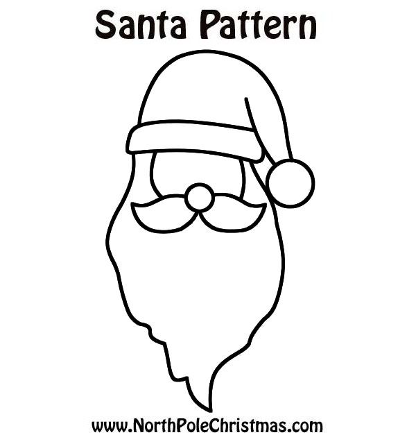 santa hat and beard with the words santa pattern