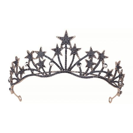 1.This tiara crown is handmade by durable silver alloy,crystals and rhinestones-shining bright like diamond ! 2.Occasions: Wear it in birthday, engagement, wedding, pageant, prom, party, quinceanera, banquet, celebration, ceremony, homecoming, holiday, anniversary, theater, baby shower, cosplay, moon goddess costume on Halloween. It will make you more charming and pretty without fail 3.Stable: NO COMBS!Ends with two pin loops,we offer some bobby pins for free to fasten the tiara.If your hair is Black Tiara, Crystal Crown Wedding, Headband Crown, Rhinestone Headpiece, Bride Headband, Star Headband, Crystal Headpiece, Tiara Crown, Headband Tiara