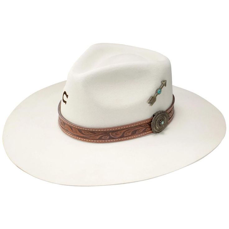 PRICES MAY VARY. Turn heads in the White sands Charlie 1 Horse hat! Pinchfront crown Leather tooled hatband with turquoise detailed concho Fire branded "C" logo on crown Sizes S, M, L, XL. Turn heads in the White sands Charlie 1 Horse hat! Charlie Horse Hats, Charlie 1 Horse Hat, Cowboy Hat Design, Charlie Horse, Horse White, Ladies Hat, Hat Design, C Logo, Sandy Beaches