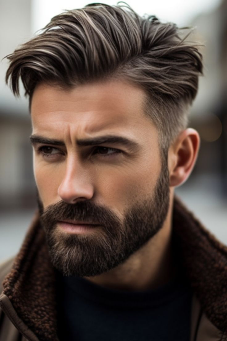 For a cool style, choose the classic combination of a low fade and a side-swept top. This versatile low fade works well for all hair types and requires minimal maintenance. Click here to check out more best low fade haircut ideas this year. Side Part Haircut, Low Fade Haircut, Mens Hairstyles With Beard, Beard Styles Short, Gents Hair Style, Crop Hair, Low Fade, Mens Hairstyles Thick Hair, Men's Short Hair