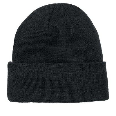 This Extra-Large Beanie hat is your easy cold-weather solution. Cut with a double layer of warm acrylic, this hat will keep you warm and set for the season. Solid Warm Hat For Cold Weather, Warm Solid Color Hat For Cold Weather, Solid Color Bonnet For Cold Weather, Basic Winter Cap, Warm Solid Hats For Streetwear, Classic Black Hats For Cold Weather, Basic Winter Hats, Acrylic Hats For Outdoor, Black Cap For Winter Sports