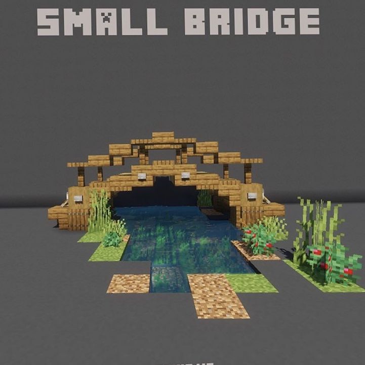 a small bridge is shown in this minecraft project