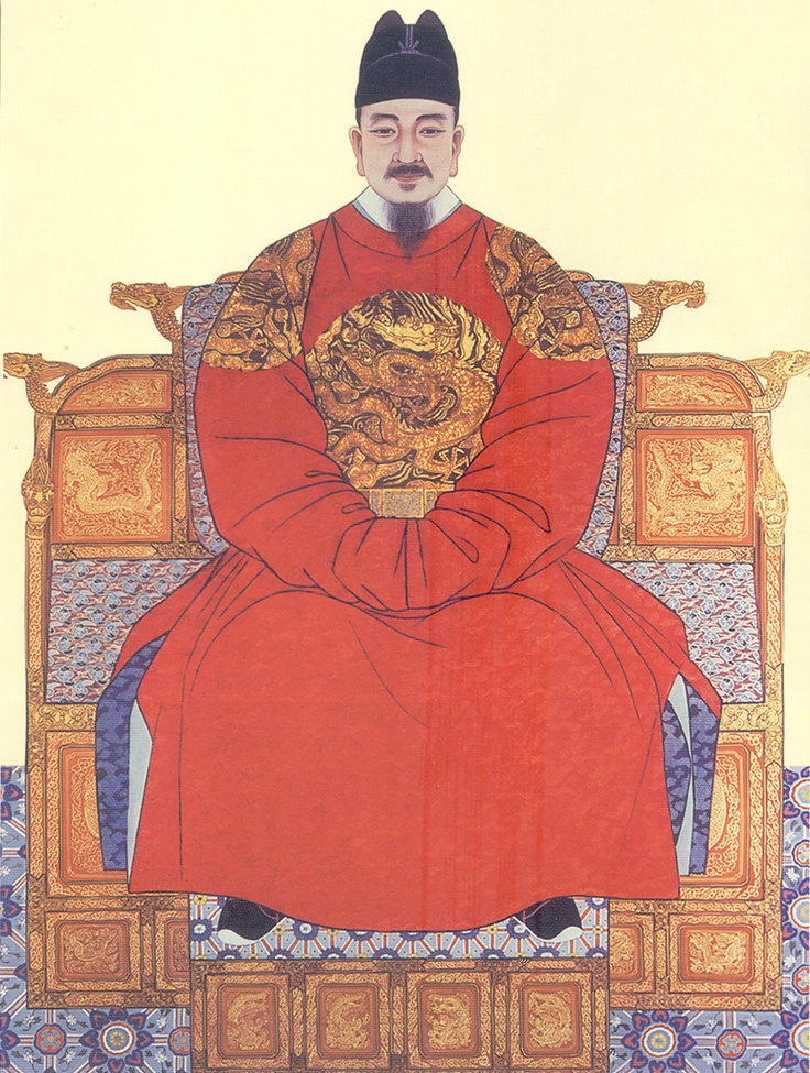 a painting of a man sitting in a chair with a dragon on his chest and the words,