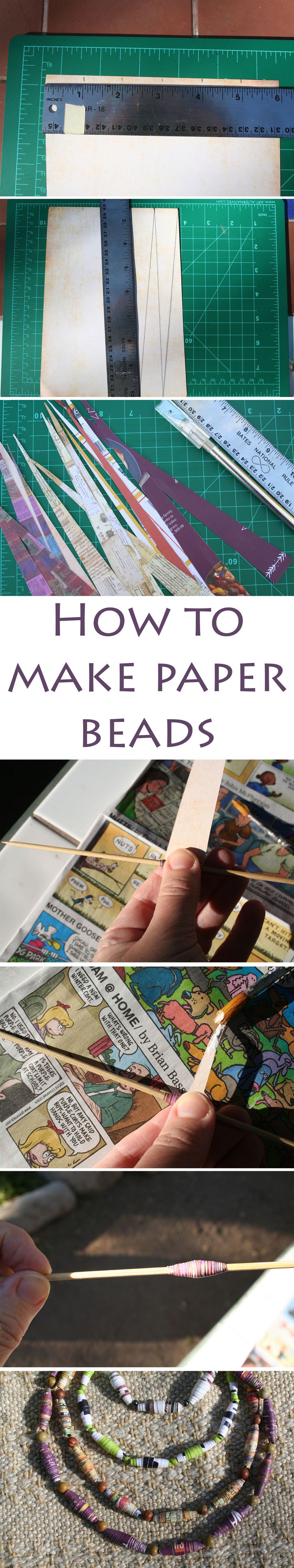 there are many different types of papers on the table with text overlay that reads how to make paper beads