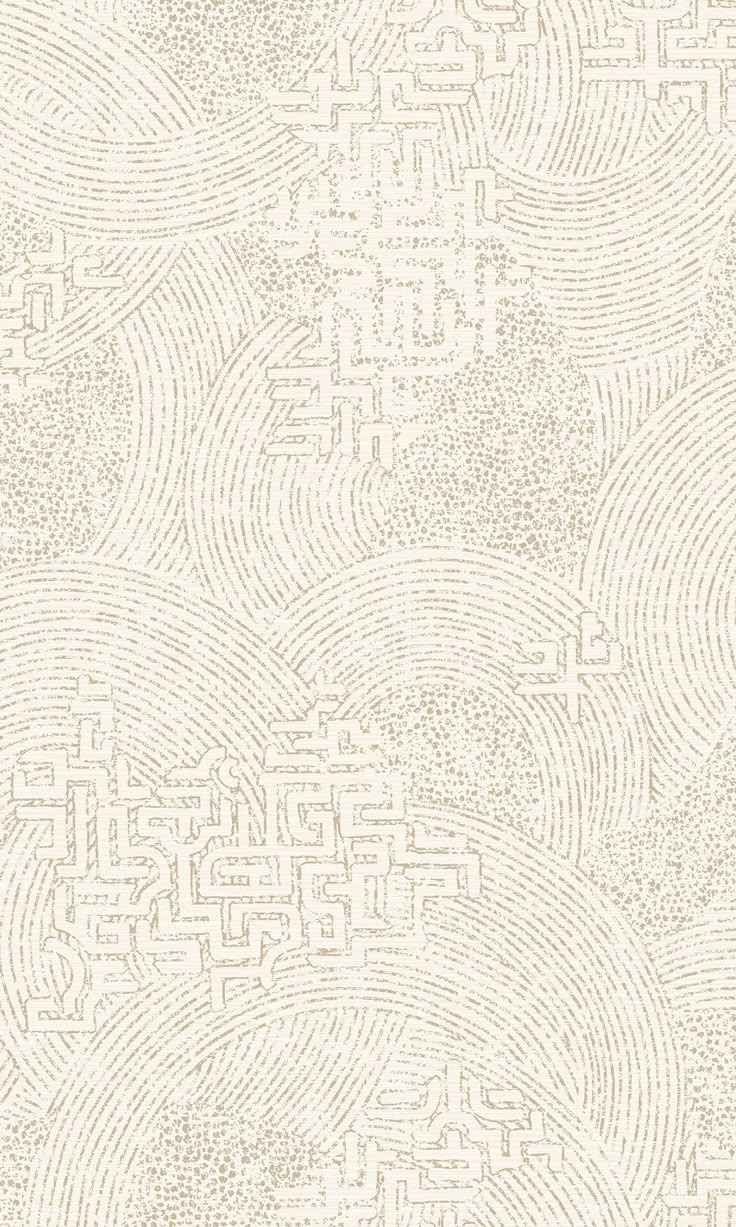 a beige and white wallpaper with an abstract design