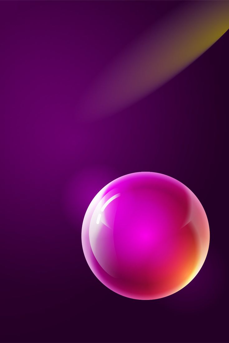 an image of a pink bubble on a purple background that looks like it is floating in the air