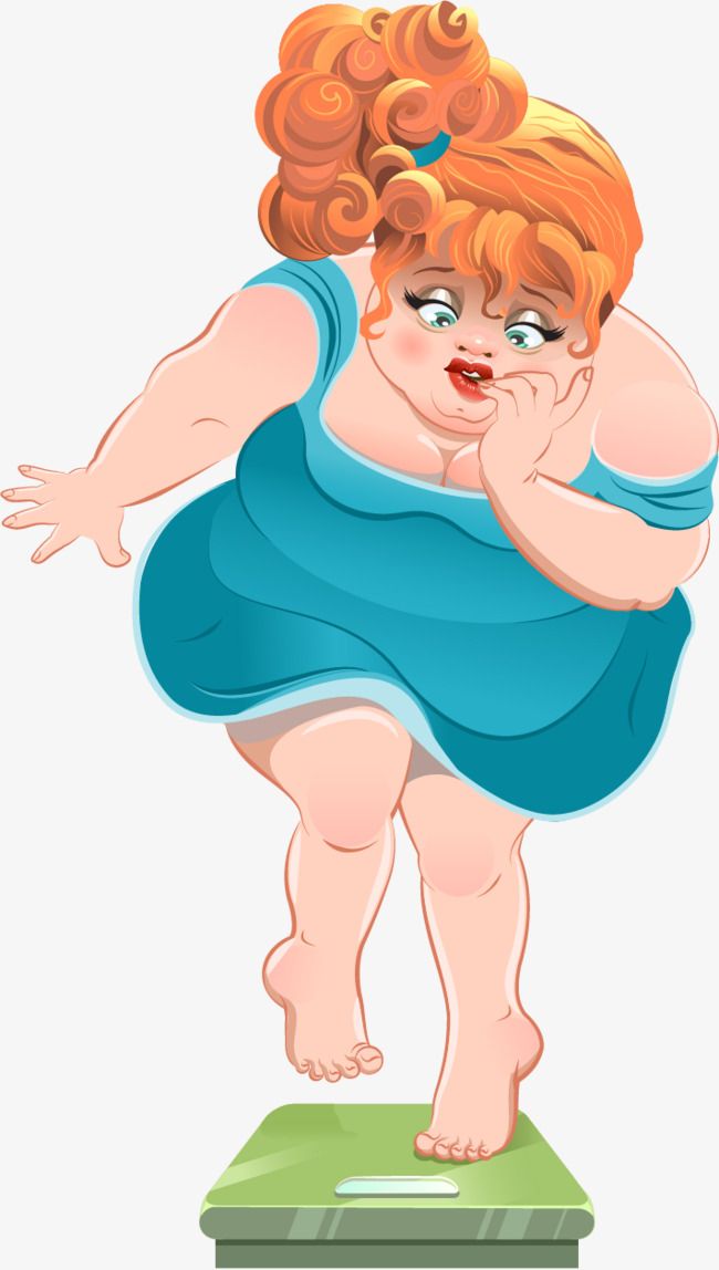 Vector,Hand Painted,Weighed,Fat Girl,lose weight Fat Girl Cartoon, Plus ...