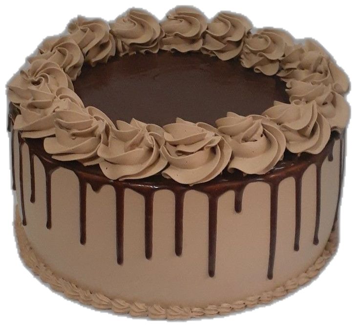 a chocolate cake with icing and flowers on top