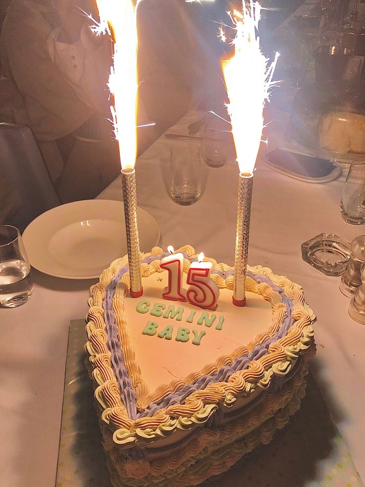 Gemini Birthday Cakes, Heart Cake Gemini, Gemini Cake Birthday, Gemini Szn Cake, Birthday Cake Gemini, Gemini Baby Cake, Fifteen Birthday Cake, 15th Birthday Cake Ideas, Gemini Cake Ideas