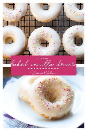 there are several different types of donuts on this plate and in the middle one is glazed with icing