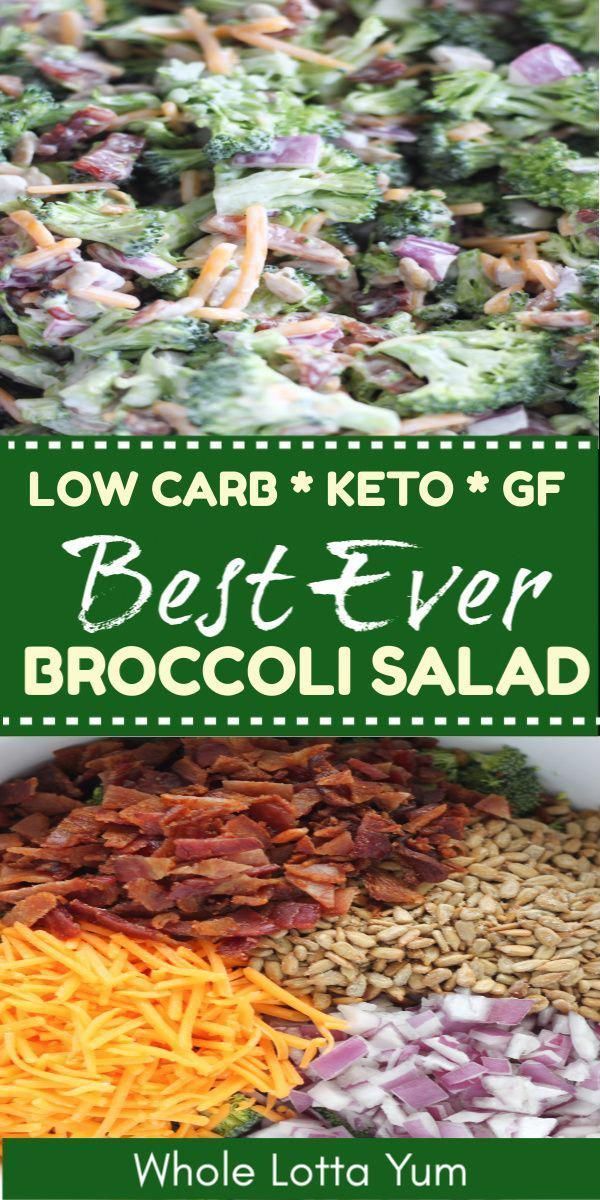 low carb keto and gf best ever broccoli salad with whole lota yum