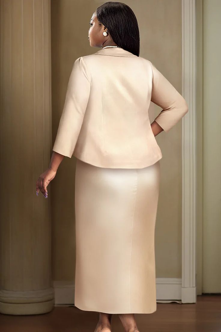 Xpluswear Design Plus Size Mother Of The Bride Elegant Champagne 3/4 Sleeve Peplum Satin Two Piece Dress Set Couples Dinner Outfits Night, Angel Hair Pasta Recipes, Mother Of The Bride Plus Size, Couples Dinner, Bride Elegant, Casual Dresses Plus Size, Sewing Things, Angel Hair, Dinner Dress