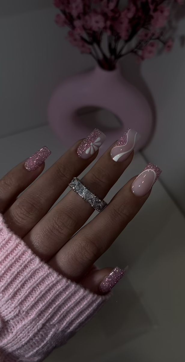 Crazy Nail Designs, April Nails, Hello Nails, Subtle Nails, Beauty Nails Design, Glamour Nails, Nail Designs Valentines, Glow Nails, Acrylic Nails Coffin Pink