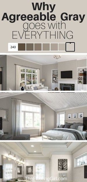 an image of a bedroom with white walls and grey furniture in the same color scheme