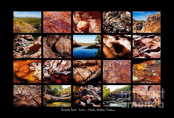 many different pictures of rocks and water