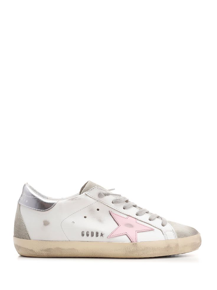 Interior: 60% Cow leather, 40% Cotton Sole: 100% Rubber Vacation Fits, Stella Rosa, Silver Heel, Metal Lettering, Golden Goose Superstar, Versace Shop, Pink Star, Golden Goose Sneakers, Star Sneakers