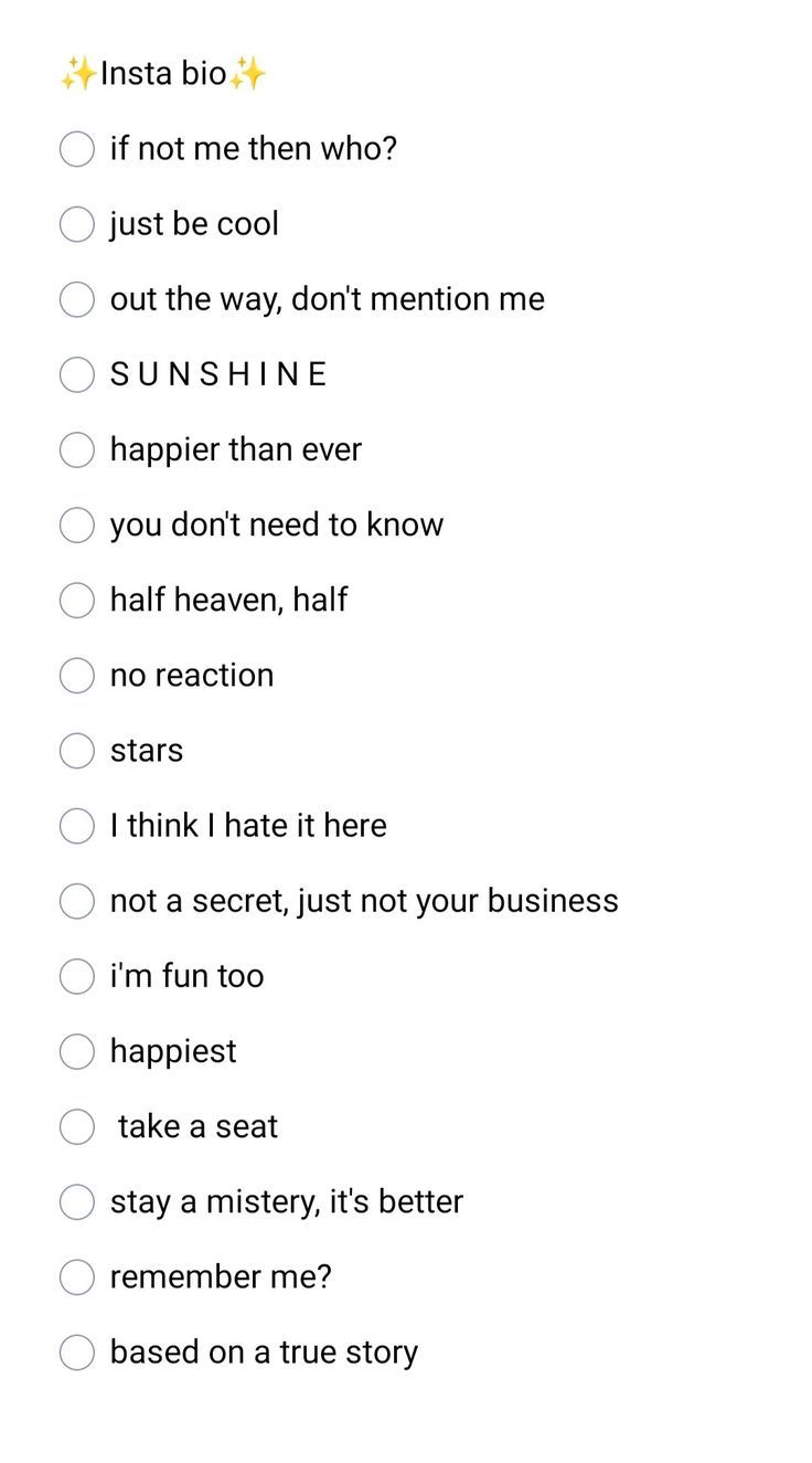 a checklist with the words insta blo written on it