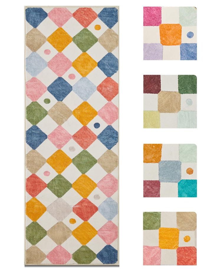 PRICES MAY VARYWarm Vintage Colorful DesignAdorned with delightful diamond lattice splicing pattern against a soft cream bottomthis rug adds a playful charm to children's rooms and infuses vitality into adult spaces Non-Slip BackingMade from premium materialsthis low profile area rug is designed for high-traffic zonesensuring durability and supportIts non-slip backing provides a secure footinggiving you peace of mind for kids and pets playing on a softplush surface Versatile FitWhether indoors Rug For Nursery, Toddler Playroom, Kids Rug, Christmas Runner, Colorful Rug, Kitchen Laundry, Nursery Rugs, Washable Rug, Soft Rug