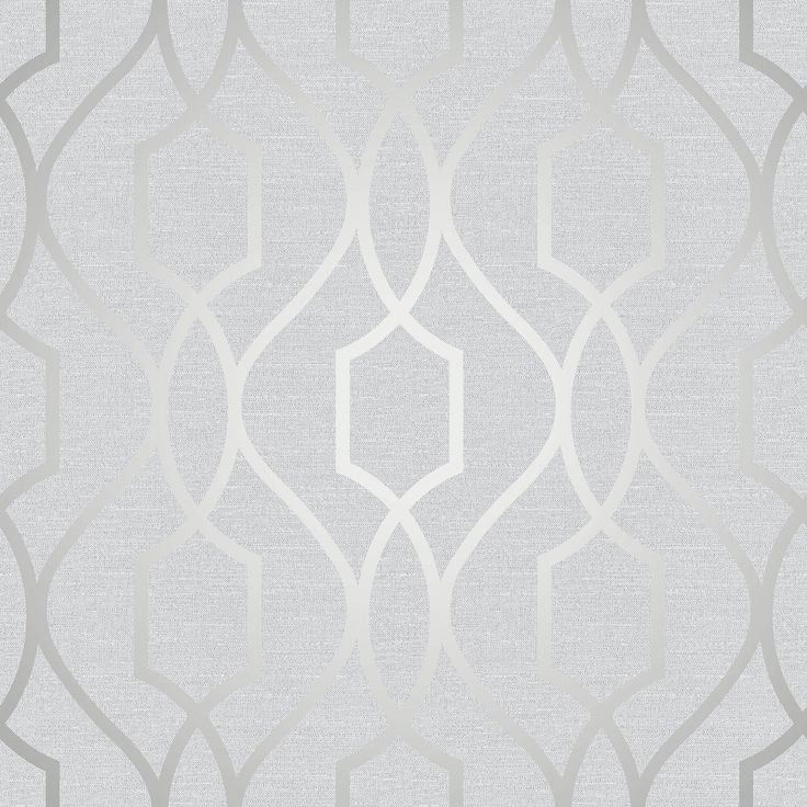 a gray and white wallpaper with an intricate design