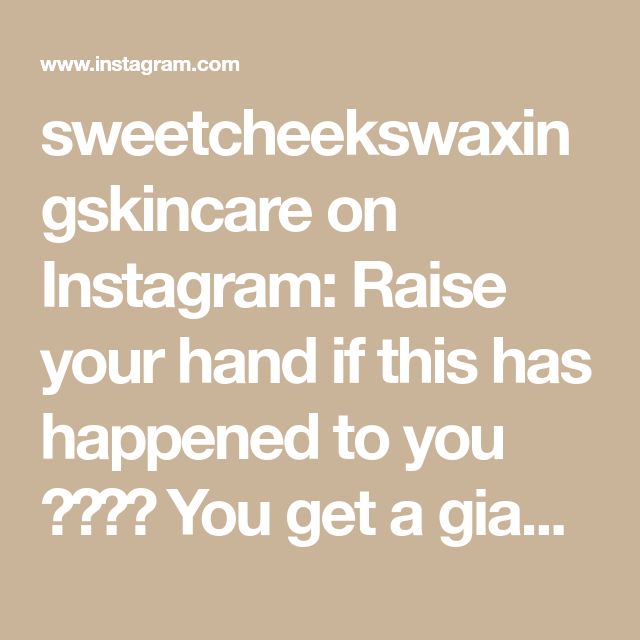 sweetcheekswaxingskincare on Instagram: Raise your hand if this has happened to you 🙋🏼‍�♀️ You get a giant pimple right after a facial & your first thought is, I’m never going… Raise Your Hand If, Raise Your Hand, Face Wash, Facial, Audio, The Originals, On Instagram, Instagram