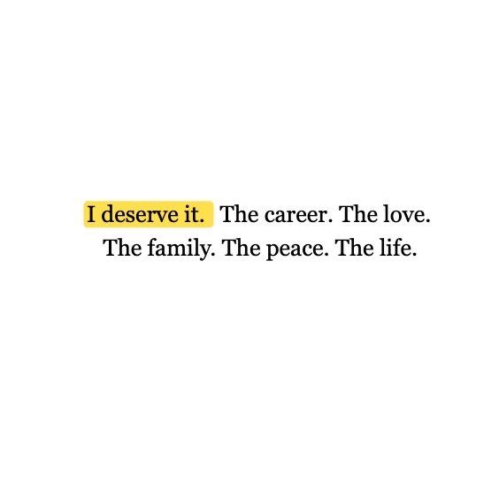 a quote that reads i observe it the career the love the family the peace the life