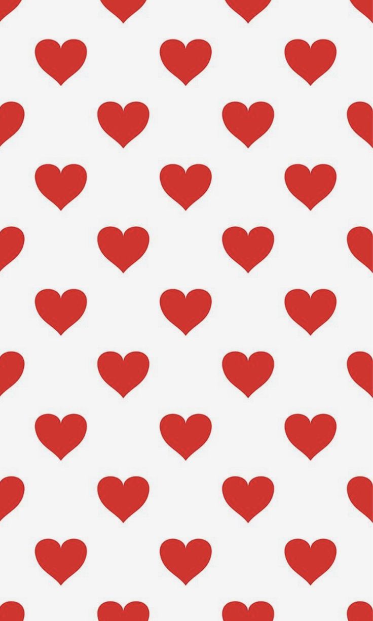 many red hearts are arranged on a white background